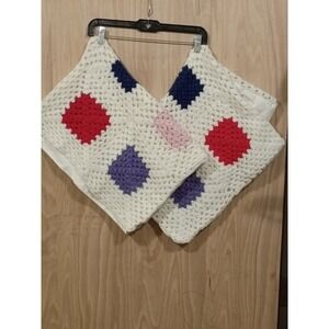 Martex Granny Square Crochet Pillow Case‎ Non Iron Standard 42x36